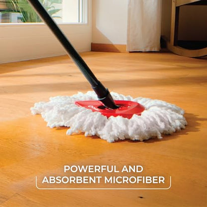 O-Cedar Easywring Microfiber Spin Mop & Bucket Floor Cleaning System + 3 Extra Refills (4 Refills Included) - style: Spin Mop Bucket with 3 Extra Refills