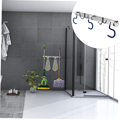 Cabilock Mop Holder Stainless Steel Hooks Heavy Duty Hook Wall Hanging Hooks S- Type Mop Heavy- Duty Hook Wall Hanger Broom Holder Wall Mount S-Type with Hangers Tool Fold - size: 42X9X2CM