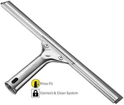 Unger Professional Stainless Steel Heavy-Duty Squeegee,12",Silver,(Pack of 10) - size: 12-inch (Pack of 10), style: 12” Stainless Steel Squeegee