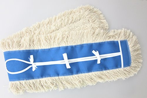 48" Industrial Strength Washable Cotton Dust Mop Refill Replacement Head for Home & Commercial Use for 48 Inch Frame Cleans Hardwood Laminate Concrete or Other Floor Systems - size: 48 Inch (Pack of 1)