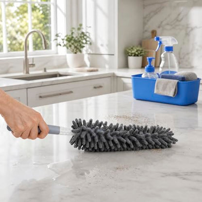 Microfiber Duster for Cleaning, Car Duster Interior, Washable Duster, Feather Duster for Car Interior, Office, Furniture