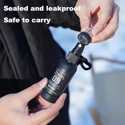 50ml Outdoor Spray Bottle - Portable Leakproof Mister with Silicone Cover & Carabiner, Fine Mist Water Sprayer for Plants, Travel, Hair Care and Cleaning Solutions