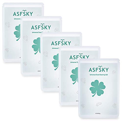 ASFSKY Car Cleaning Gel for Car Detailing Car Cleaning Gel Putty Reusable Keyboard Cleaner Gel Car Putty for Cleaning Dust Universal Cleaning Gel 5 Pack(Green) - color: Green 5 pack