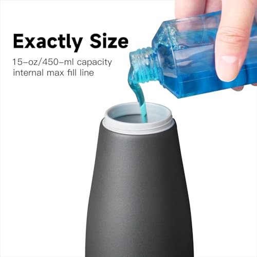 AIKE 15fl.oz Liquid Soap Dispenser for Dish and Hand Soap Matte Black - color: Anti-fingerprint Black Coating
