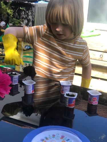 Rubber Gloves for Children Gardening & Washing up Designed for Children - Kids Gloves that fit properly - (PLAIN XS - 6-9 YEARS)