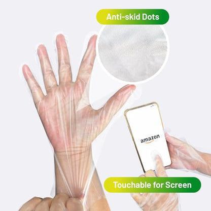 Disposable TPE Cooking Gloves, Ideal for Cleaning and Food Prep, Latex & Powder Free, Food safe - size: Medium, style: 4*100pcs