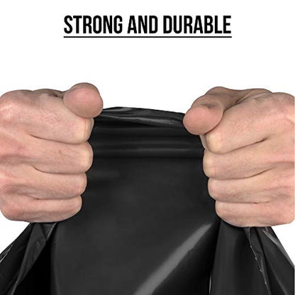 Aluf Plastics RCT-45X Star Sealed Coreless Rolls with E-Z Tie Flap Closure, 45 gal, Polyethylene, 40" x 46", Black (Pack of 100) - style: 45 Gal, 1.5 Mil Equiv, 100 Count