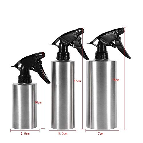 Fdit Stainless Steel Hand Pressing Watering Can with Spray Nozzle (250ml)