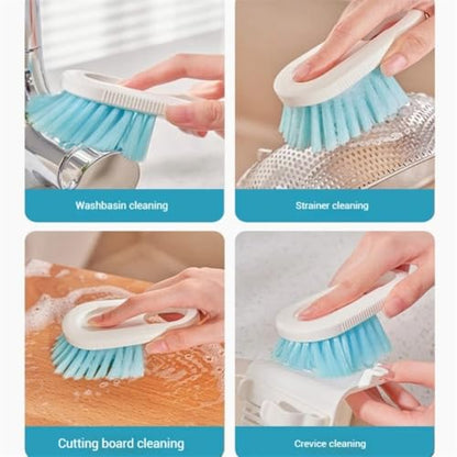 Heavy Duty Scrub Brush - Kitchen & Bathroom Cleaning Brush with Comfort Grip