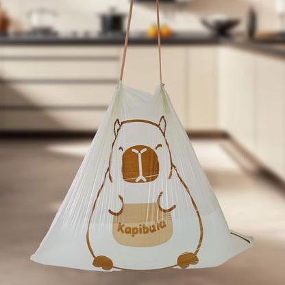 300Pcs Thickened Drawstring Garbage Bag Kitchen Household Dirty-Resistant Trash Bags (300Pcs(3Roll)-#B) - color: 300Pcs(3Roll)-#B