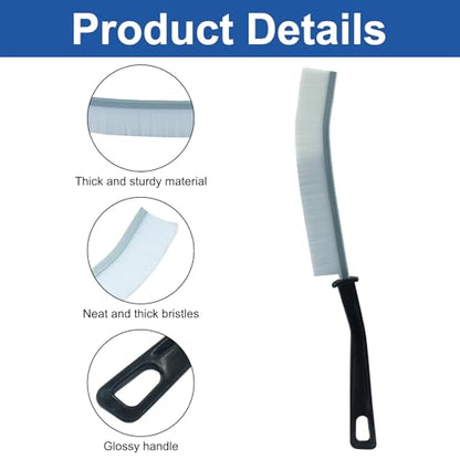 2 Pcs Hard-bristled Crevice Cleaning Brush, Multifunctional Gap Brush Anti-Scratch Window Sill Cleaner, Grout Brush for Kitchen/Bathroom（White）