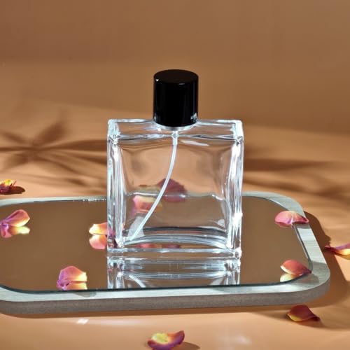 100ml/3.4 Oz Glass Spray Bottle Perfume Atomizer,Empty Refillable Perfume Spray Bottle with 3 Kinds of Dispenser (A4) - style: A4