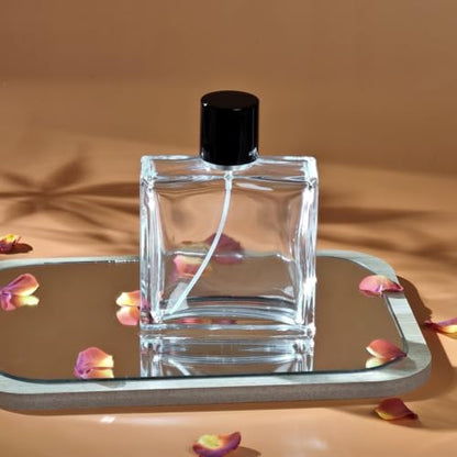 100ml/3.4 Oz Glass Spray Bottle Perfume Atomizer,Empty Refillable Perfume Spray Bottle with 3 Kinds of Dispenser (A4) - style: A4