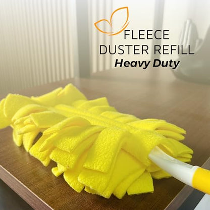 Flammi 360° Fleece Duster Refills for Swiffer, Reusable Dusting Refills Heavy Duty Cloths for Cleaning Compatible with Swiffer Hand Duster (3 Pack-Mixed Color)
