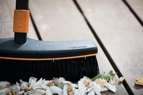 Fiskars Street Broom, Broom Head, Width: 38 cm, Plastic Bristles, Black/Orange, QuikFit, 1001416 - style: Broom (38 cm)