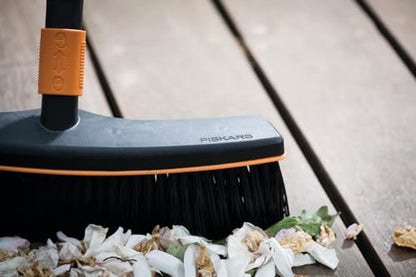 Fiskars Street Broom, Broom Head, Width: 38 cm, Plastic Bristles, Black/Orange, QuikFit, 1001416 - style: Broom (38 cm)
