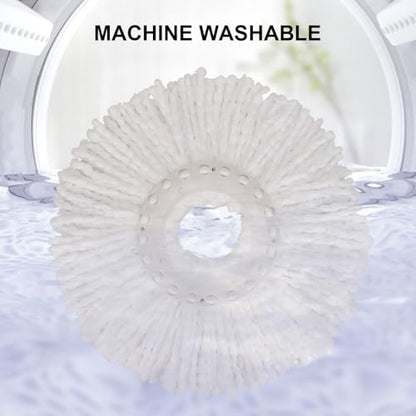 Spin Mop Replacement Heads, 6.3 Inch Microfiber Mop Refills Compatible with Hurricane, Mopnado, Simpli Magic and Other 360° Spin Mop Systems, Round Standard Universal Mop Pads (White) - 3 Pack - color: 6 Wihte - 3 Pack