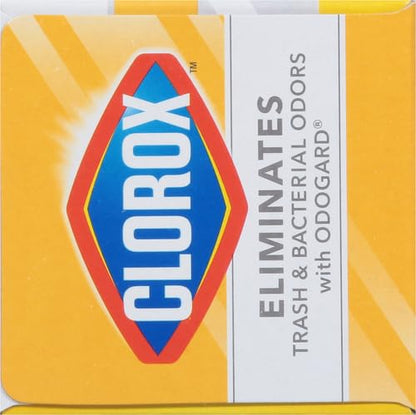 Glad Small Drawstring Trash Bags with Clorox, 4 Gal, Lemon Fresh Bleach, 34 Ct (Package May Vary) (Pack of 6) - size: 34 Count (Pack of 6)