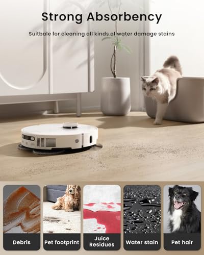 12Pack Microfiber Vacuum Mop Cloth Pad for Dreame X50 Ultra/L20 Ultra/L10s Pro/L10s Pro Gen2/X40 Ultra/for Mova P10/P50 Robot Vacuum,Replacement Part Washing Mopping Pad Mop Pad - color: X40 Ultra Mop12