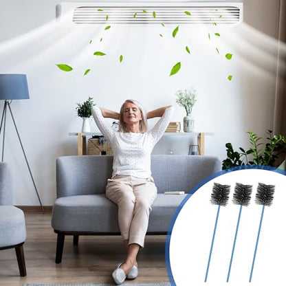 3 Pcs Condensate Trap Flexible Drain Brush, 16 Inch AC Drain Line Cleaning Brush for AC & HAVC Condensate P Trap, Blue - color: Blue, size: 16 Inch