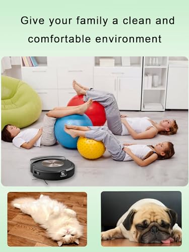6 Pack Mop Pads Replacement for iRobot Roomba Combo j7, j7+, j9, j9+ and Max 10 Model, Washable and Reusable Microfiber Cleaning Refill Mopping Pad Accessories