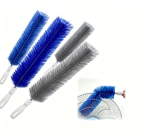 2026 Flexible Microfiber Fan Duster, Bendable Crevice Brush for AC Vent, Car, Curtain, Cobweb, Washable Reusable（Mixed 4 pcs） - color: Mixed 4 Pcs