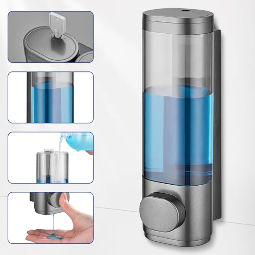 Shampoo and Conditioner Dispenser 1 Chamber No Drill,Shower Soap Pump Dispenser Wall Mounted,Body Wash Dispenser,Shower Gel Shampoo Holder for Bathroom Accessories, (Gun1) - color: Gun1