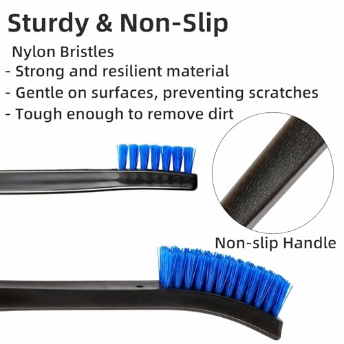 6 Pack Miaozhun Double-Ended Gun Cleaning Brush, 7 Inch Blue Nylon Bristle Brushes, Gun Cleaning Supplies Kit, All Purpose Crevice and Detail Cleaning Brushes - color: Blue Nylon Brush-6pack