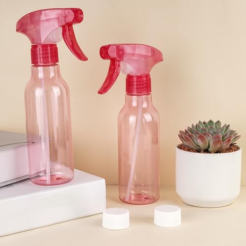 Cosywell Plastic Spray Bottles 8.8oz/260ml 2 Pack Empty Spray Bottle for Cleaning Mist/Stream Refillable Container Water Spraying Bottle for Cooking Hair Care Essential Oils(Pink) - color: D-Pink