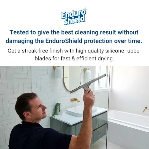 Professional Squeegee - Premium Quality Silicone Rubber Blades with Ergonomic Handle for Streak-Free Cleaning - Perfect for Windows, Shower Doors, and Railings - size: Single: Professional Squeegee