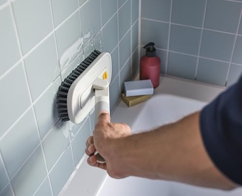 Joseph Joseph CleanTech 2-in-1 Tile and Tub Scrubber and Grout Cleaning Brush with V-Shaped Bristles - style: Tile Scrubber