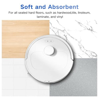 VIEWALL 8 Pack Mop Cloths for Roborock Qrevo QV 35A/35S/S5V/Q Revo S/Pro/Master/Plus/Curv/S5X/Edge/S5A/QX Revo/Saros 10R/20 Series Vacuum Cleaner, Microfiber Washable Mop Pad Replacement Accessories - size: Qrevo/Saros Mop Pads 8 Pack