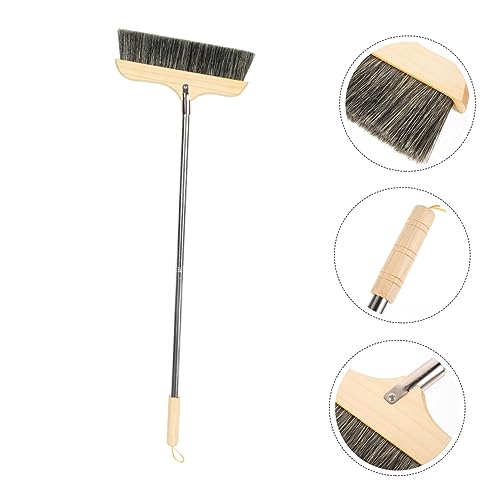 ABOOFAN Soft Bristle Broom with Long Handle and Beveled Bristles for Home Floor Cleaning Static Dust Sweeper with Hanging Rope for Easy Storage for Carpets Corners and Under Furniture