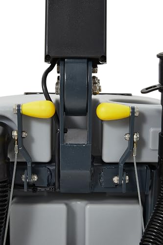 Battery Powered Walk Behind Floor and Carpet Scrubber Buffer Polisher Machine, 16" Brush, 21.5" Squeegee Width, 6.5 gal Tank, Brush Speed 200 RPM, Includes a Hard Brush Soft Brush and 3 Scouring pads - size: 16" Manual