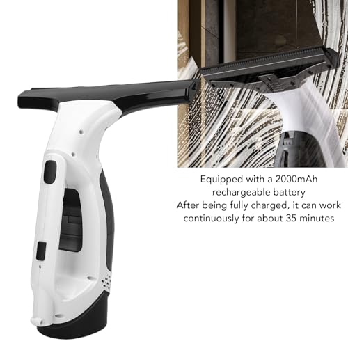 Cordless Window Squeegee, 1200Pa Electric Window Vacuum Cleaner with 2000mAh & 150ml Water Collection Tank Portable Cleaning Kit for Glass Doors Tiles Mirrors Car