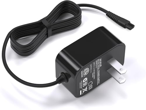 WUKUR 9V Charger for LABIGO Electric Spin Scrubber Compatible with Voweek VWS211, SP02, for LABIGO LA1, for Homitt HM115C HM115CW Electric Spin Scrubber Power Supply Cord Cable