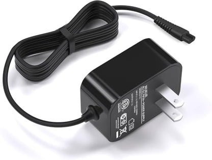 WUKUR 9V Charger for LABIGO Electric Spin Scrubber Compatible with Voweek VWS211, SP02, for LABIGO LA1, for Homitt HM115C HM115CW Electric Spin Scrubber Power Supply Cord Cable