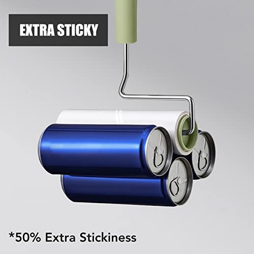 Extra Sticky Large Surface Lint Roller, 6.3'' Giant Lint Roller for Pet Hair, 360 Sheets/ 4 Refills, Long Handle Lint Remover for Clothes, Furniture (1 Roller + 360 Sheets) - size: 1 Roller + 360 Sheets