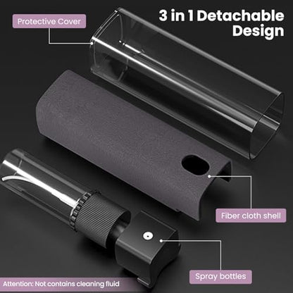 Touchscreen Screen Cleaner, Car, Tablet and Phone Screen Cleaner, Two in One Spray and Microfiber Cloth, Car Accessories for Women Perfect Gifts(Grey) - color: Grey