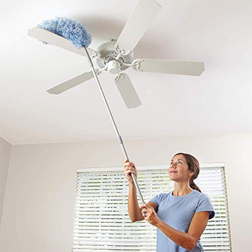 O-Cedar Dual-Action Microfiber Duster w/Telescopic Handle, 3 Piece Set, White, Blue (Pack of 2) - size: 3 Piece Set (Pack of 2)