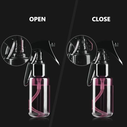 TANSHINE Small Spray Bottle 50ml, Travel Size Mini Mist Water Spray Bottles, Portable Hand Sanitiser Alcohol Fine Spray Bottle, Plastic Refillable Empty Face Mister Spray Bottles with Clip, 2oz/5pcs - color: Colourful2
