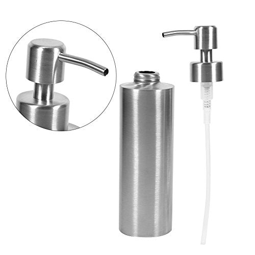 Generic Stainless Steel, 350ml Large Capacity Liquid Container with Pump, Wide Opening for Easy Refill, 304 Material