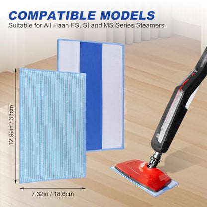 Microfiber Mop Pads Replacement for HAAN FS, SI and MS Series Steamers - Washable Reusable Mop Head Refill for Floor Cleaning - 3 Pack - color: 3 Pack