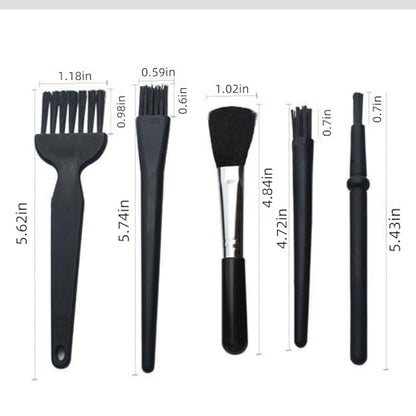 Keyboard Cleaner Brush Set, 5PCS Anti-Static Brushes for Computer, Laptop, Electronics, Portable Dusting Brushes with Plastic Handle for Keyboard, Car Interior, Small Electronics Cleaning