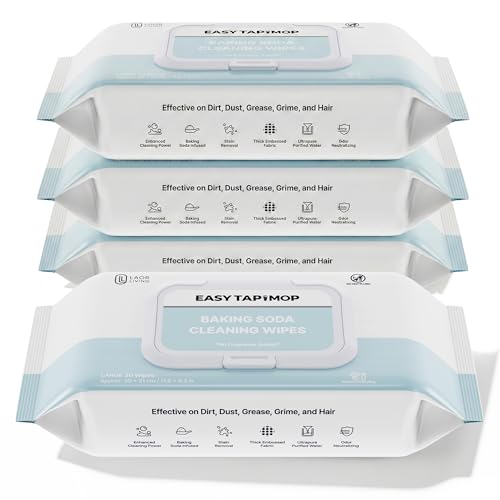 Baking Soda Cleaning Wipes - Wet Floor Mopping Replacement Pad Refills Compatible with Swiffer Sweeper Mop - Larger & Thicker Disposable Cloths for Multi-Surfaces - 30 Count (Pack of 4) - size: 30 Count (Pack of 4)