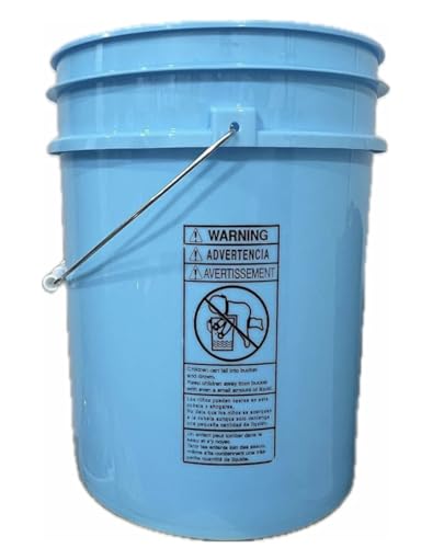 House Naturals 5 Gallon Premium HPDE Plastic Bucket - Made in USA Food Grade Storage Container, BPA Free All Purpose Pail (4, Aqua) - color: Aqua