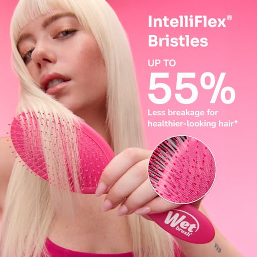 Wet Brush Original Detangler, Pink Drink (Summer Quencher), Ultra-Soft IntelliFlex Bristles Glide Through Tangles, Detangling Hair Brush (Wet & Dry), Women & Men, Limited Edition - color: Summer Pink Drink