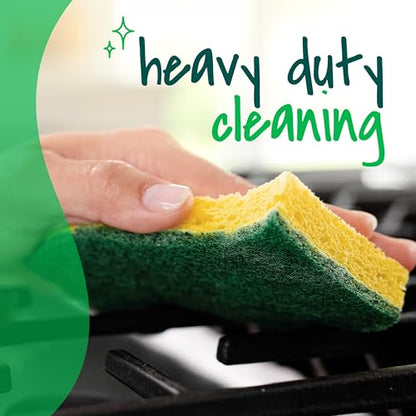 Scotch-Brite Heavy Duty Scrub Sponge, 9 Kitchen Sponges for Tough Messes, Lasts 3X Longer, Best for Cast Iron Skillets & Outdoor Grills, Flexible, Durable & Strong (Pack of 5) - size: 9 Scrub Sponges (Pack of 5)