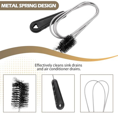 Flexible Long Sink Drainage Tool, AC Drain Cleaning Tool, Removal of AC blockages, Sink Blockage Remover, Cleaning Brush, 48 inches