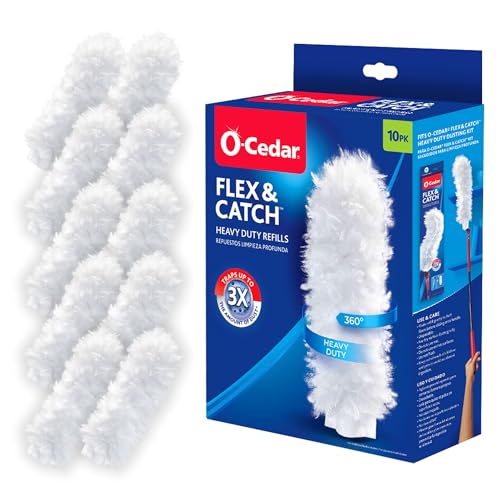 O-Cedar Flex & Catch Heavy Duty Dusting Refills (10 Count) | Disposable Duster Refill | Traps 3X More Dust Than Traditional Feather Duster - size: 10 Refills